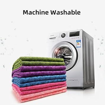 Yoga Towel Sweat Absorbent Non-Slip Yoga Towel Quick-Drying Yoga Mat Hot Mat Cloth Breathable Yoga Mat Towel with Mesh Carrying Bag for Bikram, Pilates, Gym Workout
