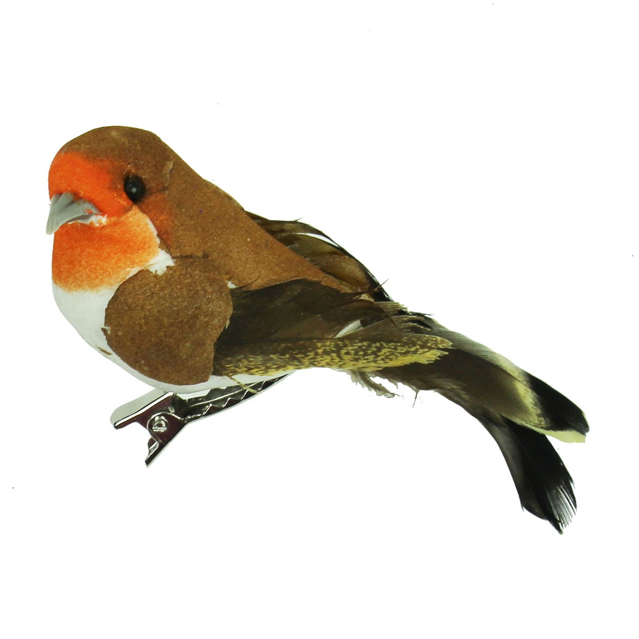 Gisela Graham : Christmas Decoration : Robin on a Clip - Hair Clip - 1 Count (Pack of 1) - Multicolor - Birds - Christmas - Children