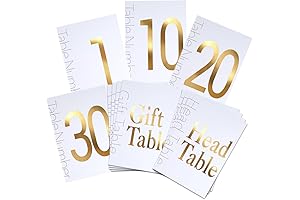 Glamorous Gold Table Number Cards