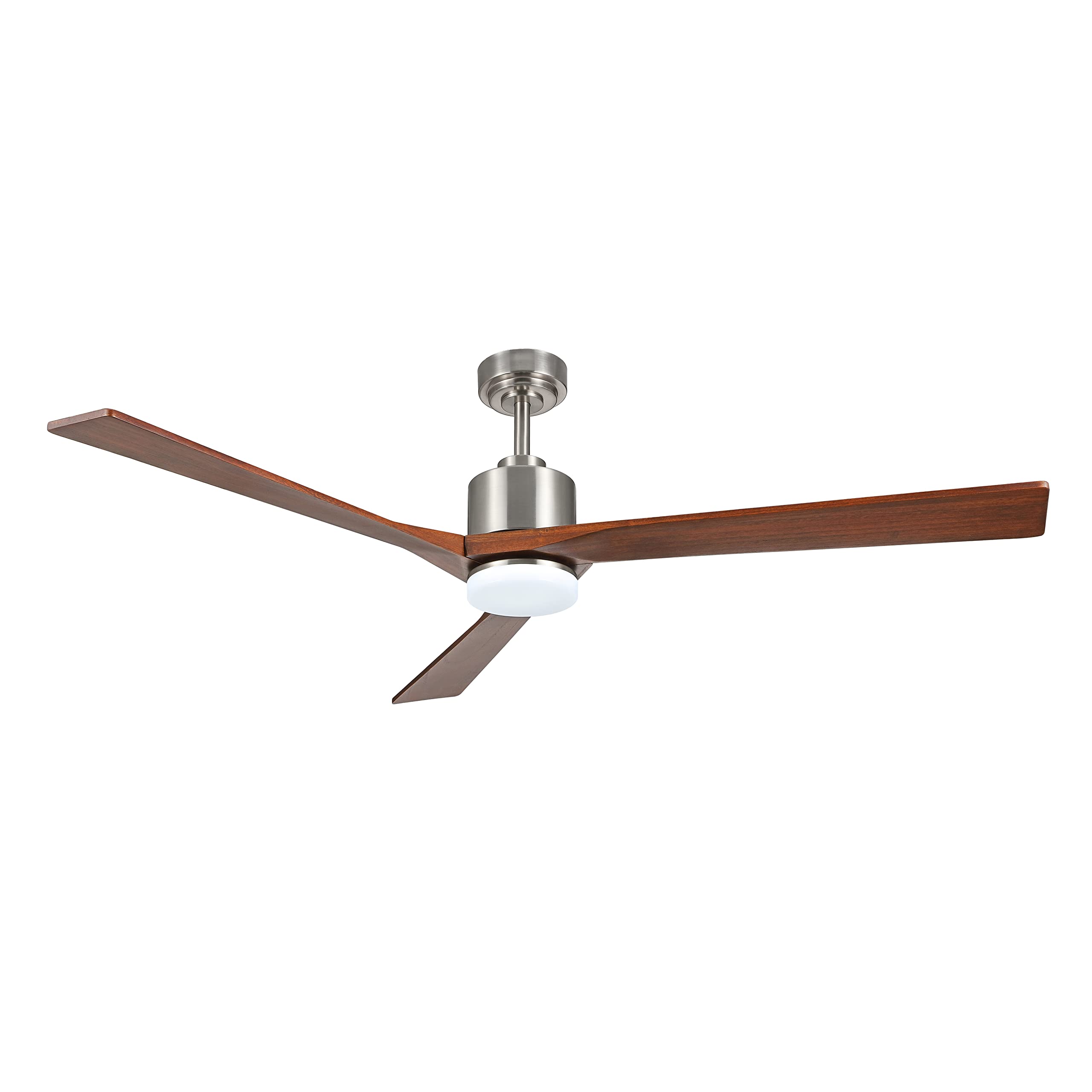WINGBO 64" DC Ceiling Fan with Lights, 3 Reversible Solid Wood Blades