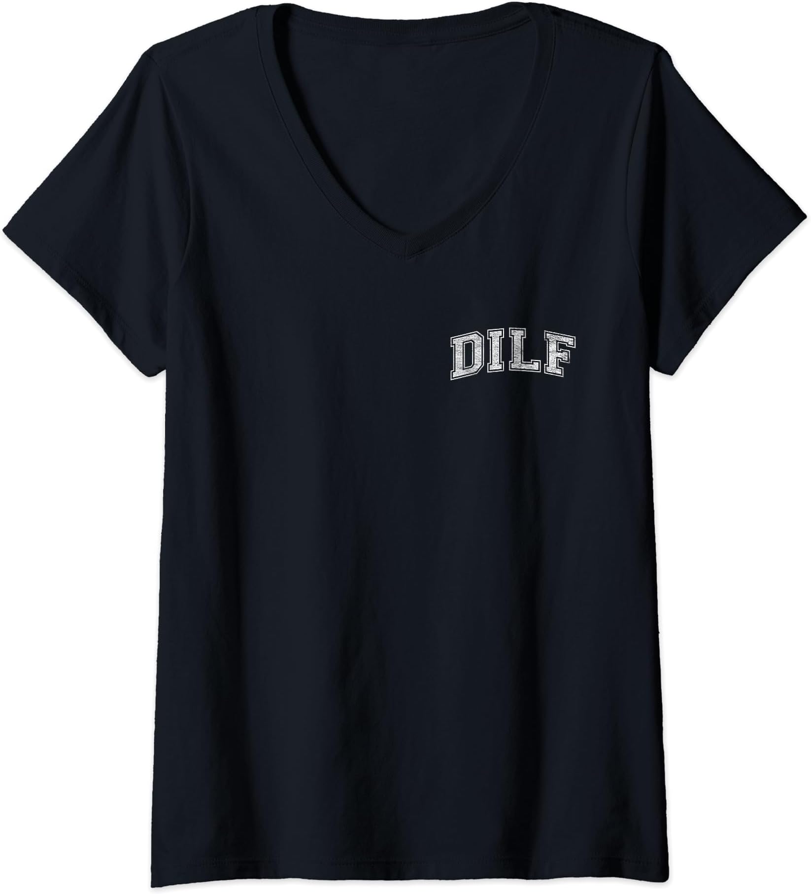 DILF VARSITY STYLE DAD OLDER MORE MATURE MEN V-Neck T-Shirt