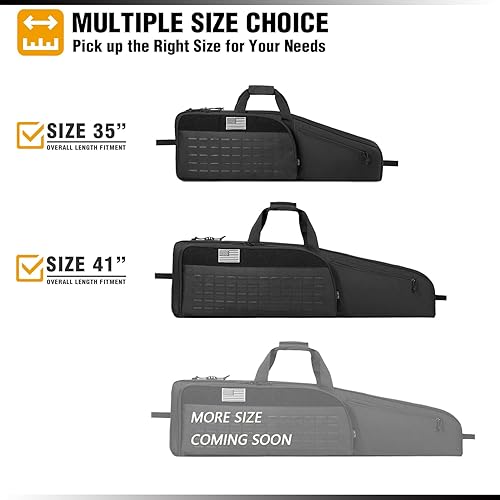 Miniatura 7 de DBTAC Urban Classic - Bolsa táctica para rifle largo de un solo alcance, funda suave para campo de tiro al aire libre  Parche de la bandera de