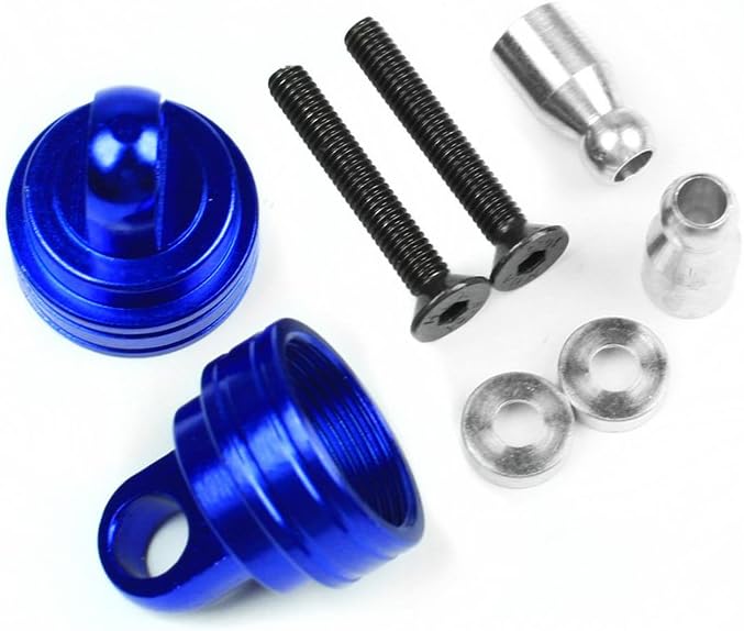 Venom Power Atomik RC Alloy Ultra Shock Cap, Blue fits the Traxxas 1/10 Slash 4X4 and Other Traxxas Models - Replaces Traxxas Part 3767