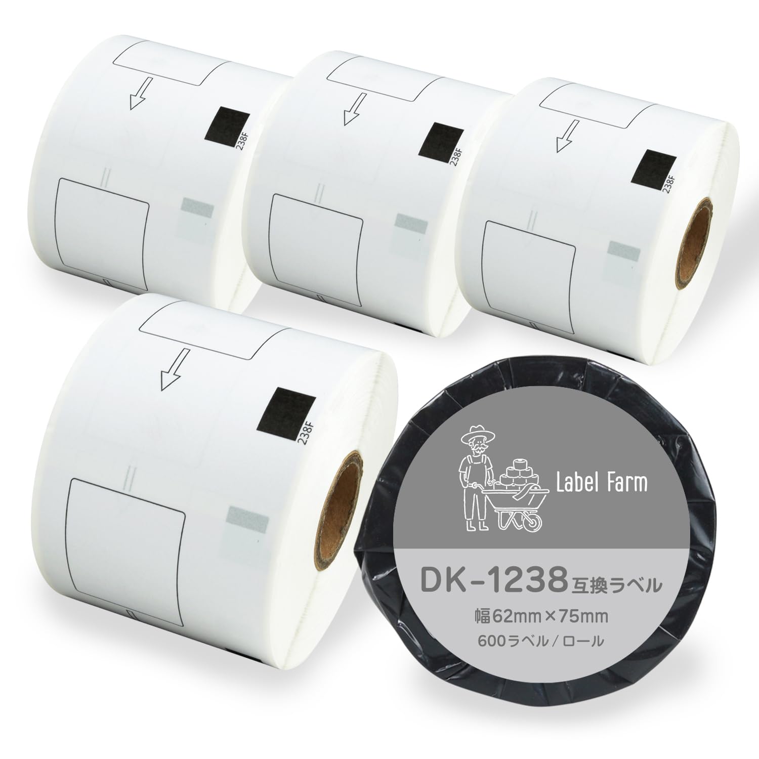 Biermarke ラベル ロールセット Amazon | 【ラベルファーム】DK-1238 ブラザー 互換食品表示用ラベル