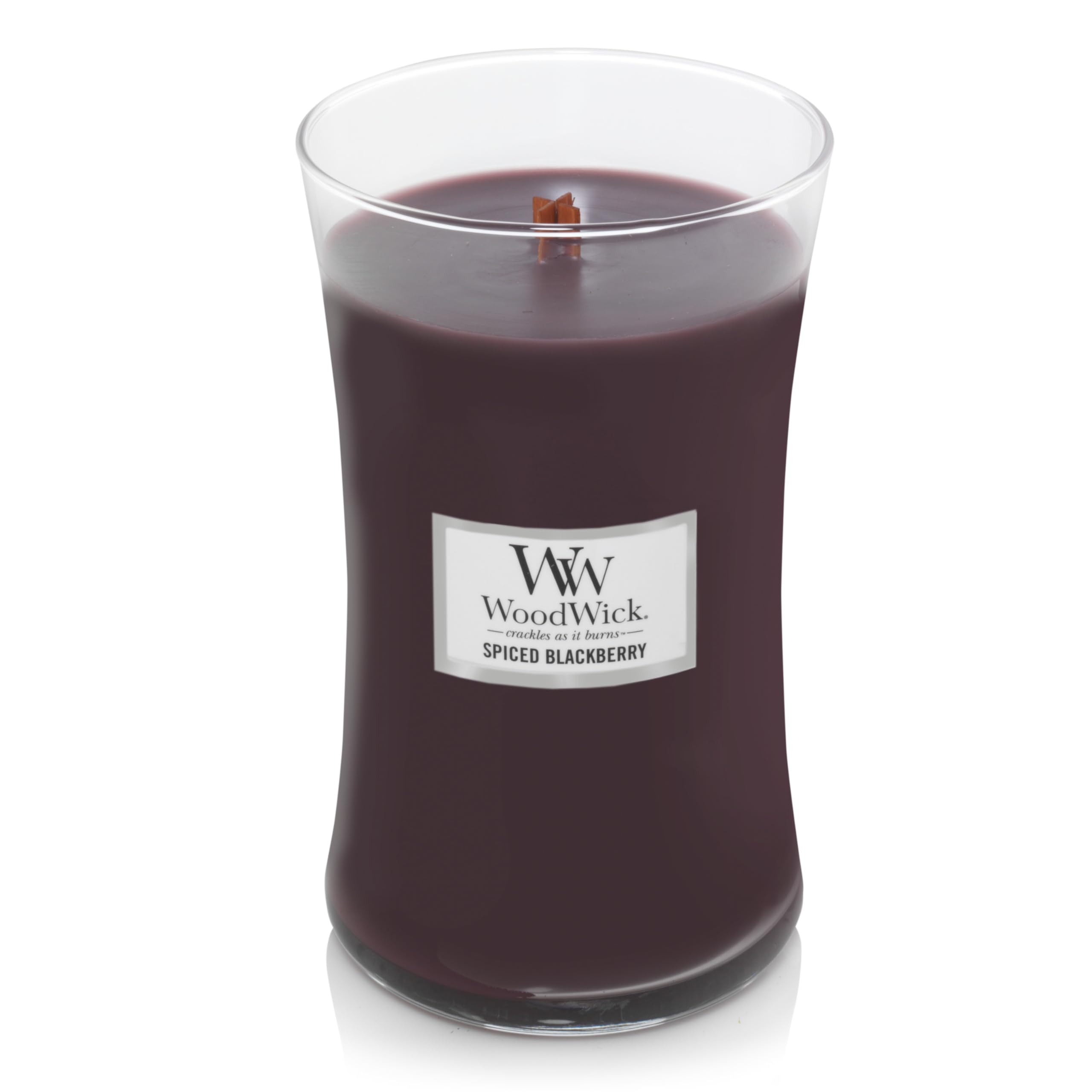 WoodWick | Candela grande | Mora speziata | Ottimo regalo per donne