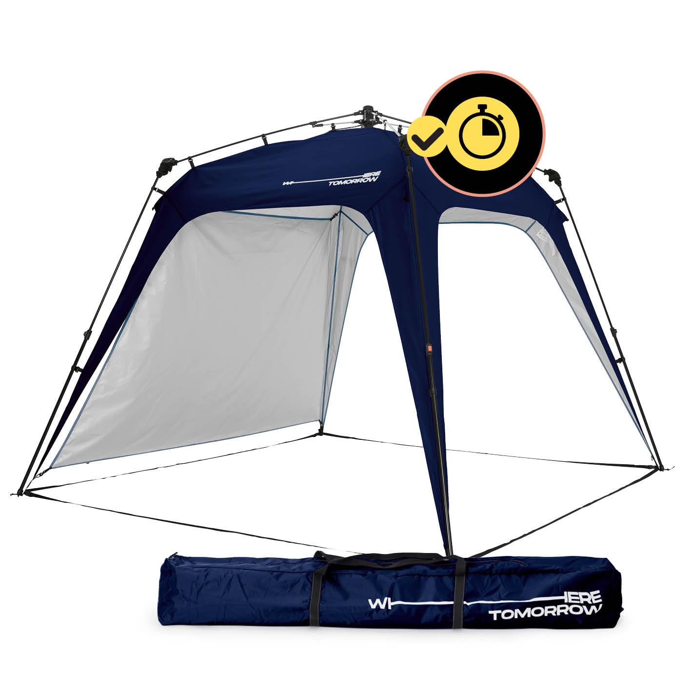 Lumaland Outdoor Gazebo 2.5 x 2.5 m | Waterproof & UV Protection | Garden Tent Incl. 1 x Side Panel & Bag & Pegs | Heavy Duty Camping & Party Tent | Quick Assembly [Navy Blue] — image 1