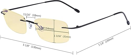 Miniatura 5 de CessBlu gafas de bloqueo de luz azul para hombres mujeres lectura ordenador anti deslumbramiento UV gafas sin montura doblable