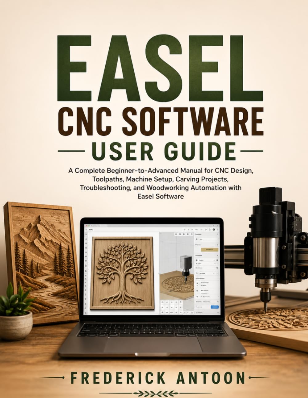 EASEL CNC SOFTWARE USER GUIDE: A Complete Beginner-to-Advanced Manual for CNC Design, Toolpaths, Machine Setup, Carving Projects, Troubleshooting, and Woodworking Automation with Easel Software