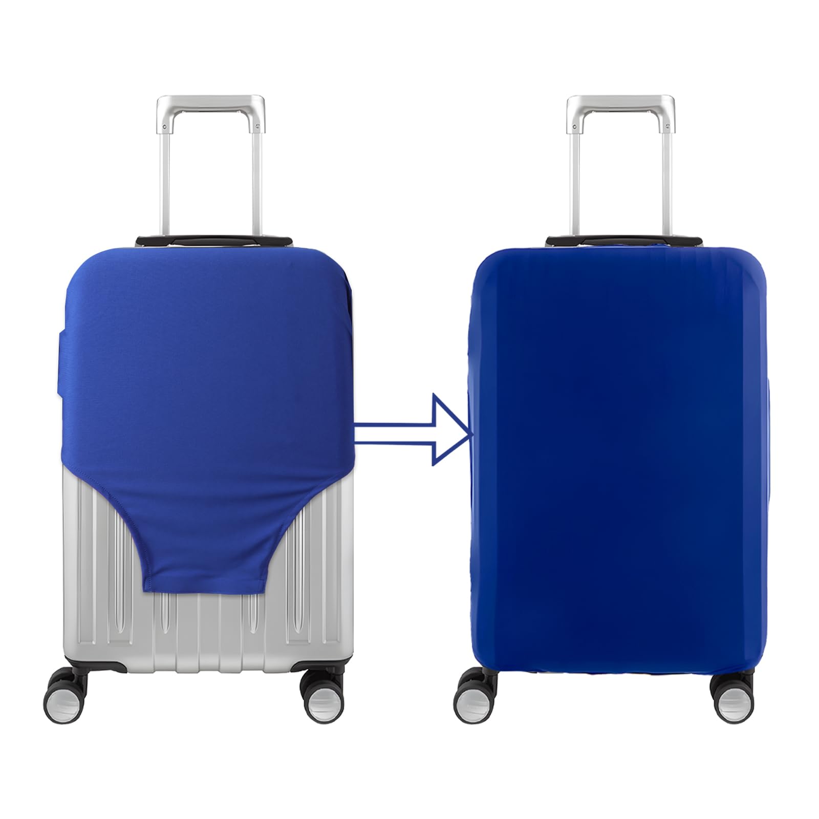 Bomiclss Elastic Suitcase Cover - Suitcase Protector for 26-28 Inch, Waterproof Dustproof Luggage Cover Black Baggage cover for Travel (Blue, L)