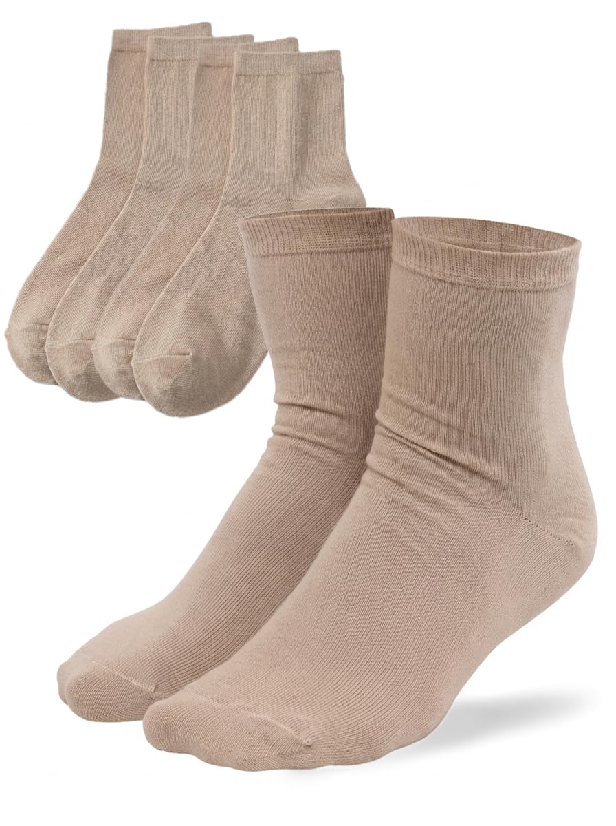 MILENA Calcetines Mujer Algodón Transpirables y Suaves Pack de 3 Pares Sin Costuras Cómodos y Elegantes para Uso Diario Regalo Mujer Talla Única - 5