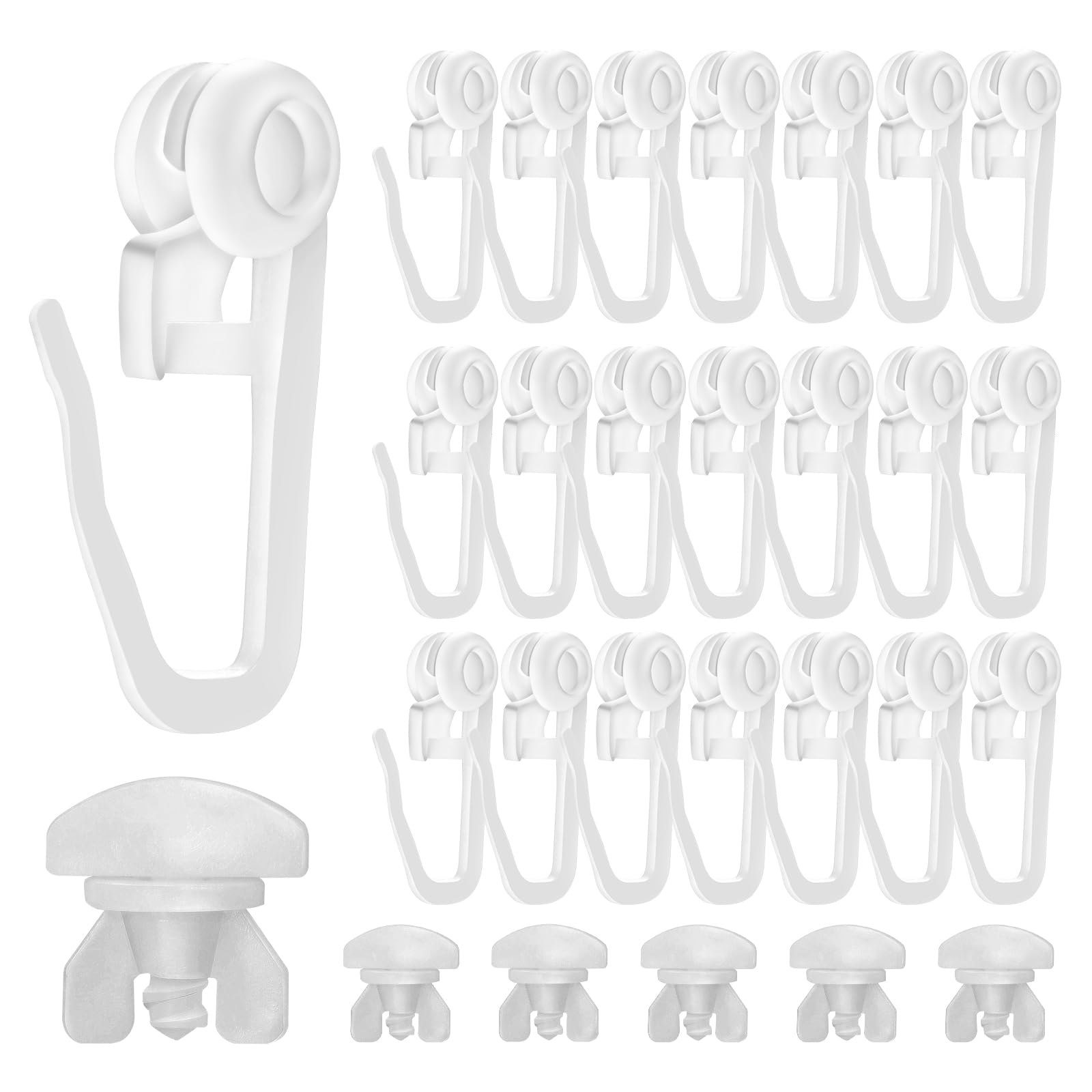 100 PCS Glisseurs Pour Rail à Rideaux Crochet De Tringle à Rideau Coulissant Crochet De Rideau Rail Glisseur | Leroy Merlin