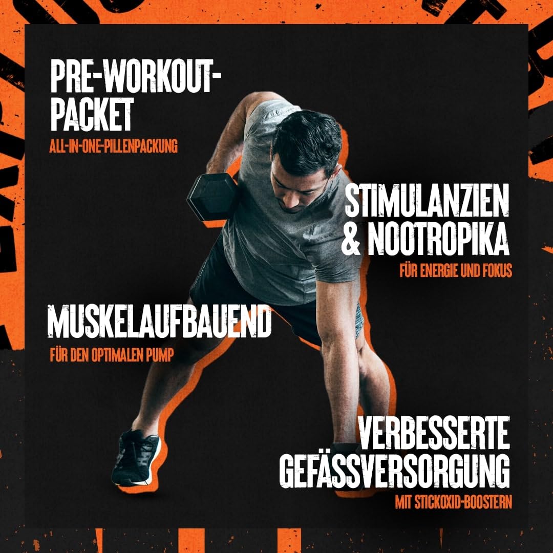 Universal Nutrition ANIMAL PUMP – Pre Workout mit Kreatin, L-Arginine, Beta Alanin, Taurin, Glutamin & Koffein für maximalen Pump, Energie & Versorgung mit Aminosäuren beim Training, 30 Einheiten