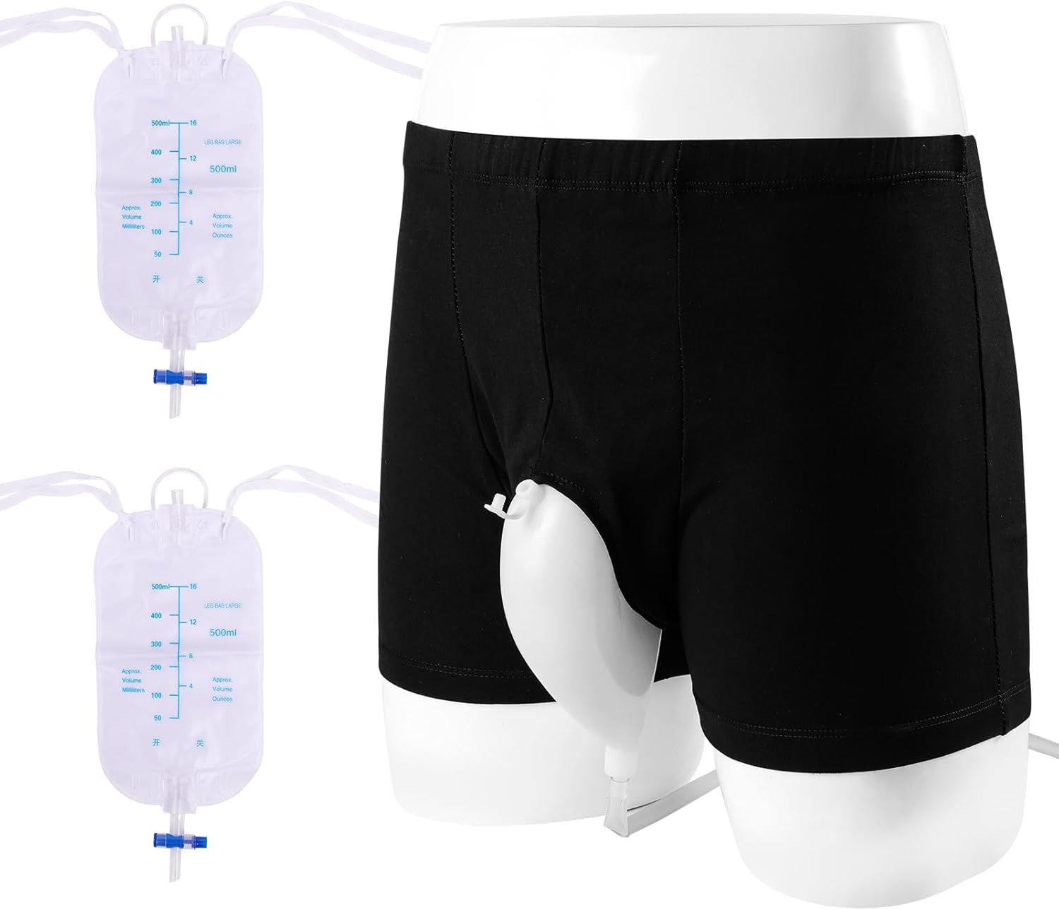 Bolsa de orina portátil, bolsa de orina masculina, pantalones de incontinencia para hombres, bolsas reutilizables portátiles de recolección