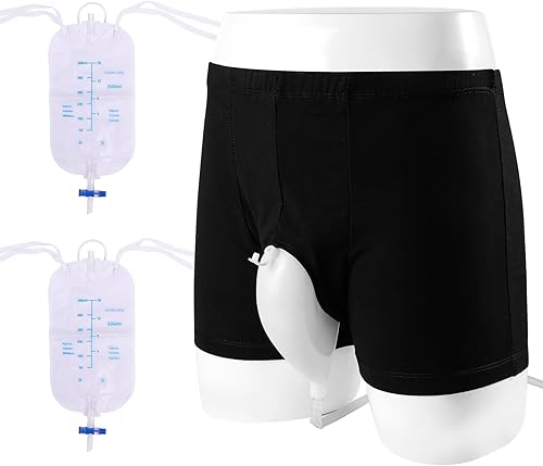 Bolsa de orina portátil, bolsa de orina masculina, pantalones de incontinencia para hombres, bolsas reutilizables portátiles de recolección