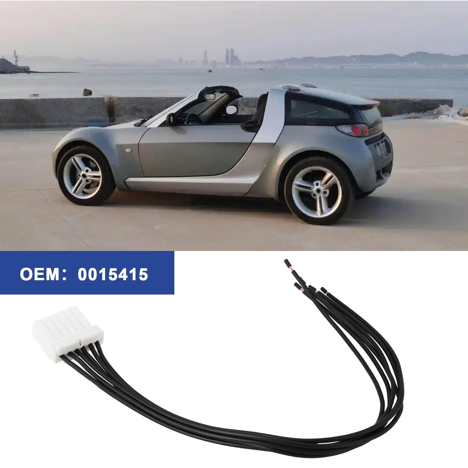 1pc 6Pin Fan Speed Switch Connector Repair Kit Motor Fan Resistance Heater Female Cable Replacement Part 0015415 Compatible with Smart Roadster 452