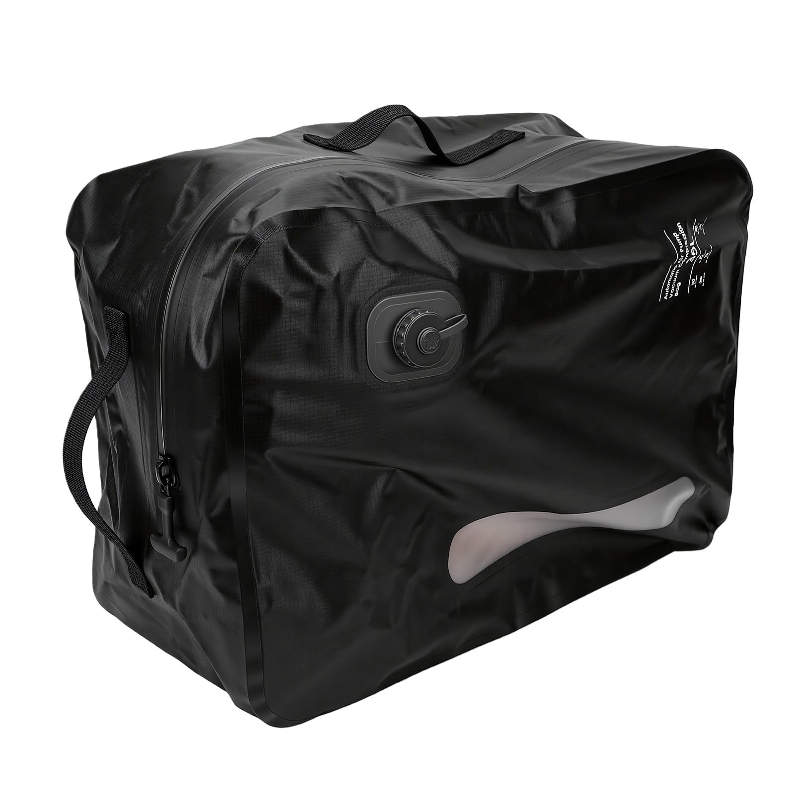 Zunate Bolsa de Viaje Al Vacío, Bolsa de Compresión Al Vacío de 35 L con de Almacenamiento Impermeable y Reutilizable con Sello para Maleta, Organización de Mochila, de Embalaje con Succión (BLACK)