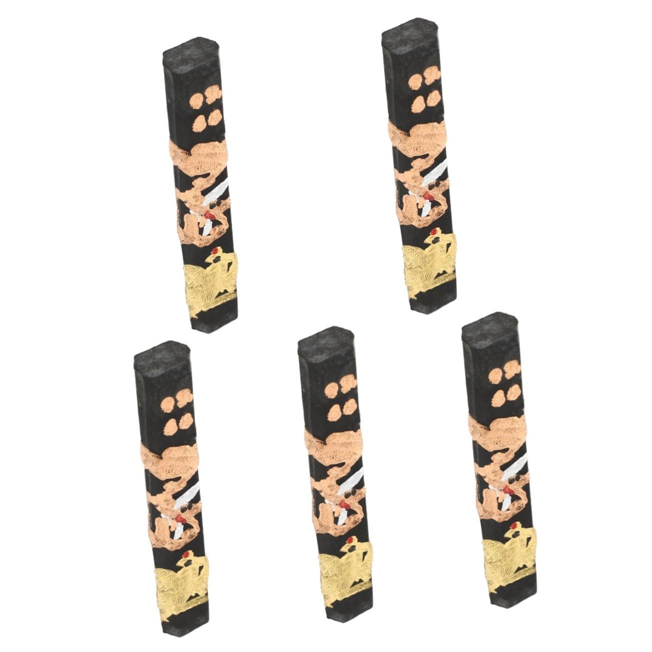 Lurrose5pcs Dragon and Ink Sticks Grinding Calligraphy Ink Block Ink Stick for Student Ink Stick for Writing Calligraphy Ink Block for Student Traditional Calligraphy Ink Block