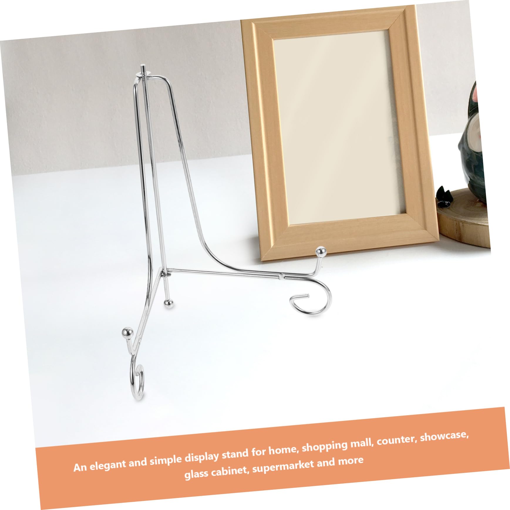 HOMOCONO Iron Art Plate Display Stand Kitchen Rack for Tea Cakes Dishes Holder for Home Office Decor Plate Support