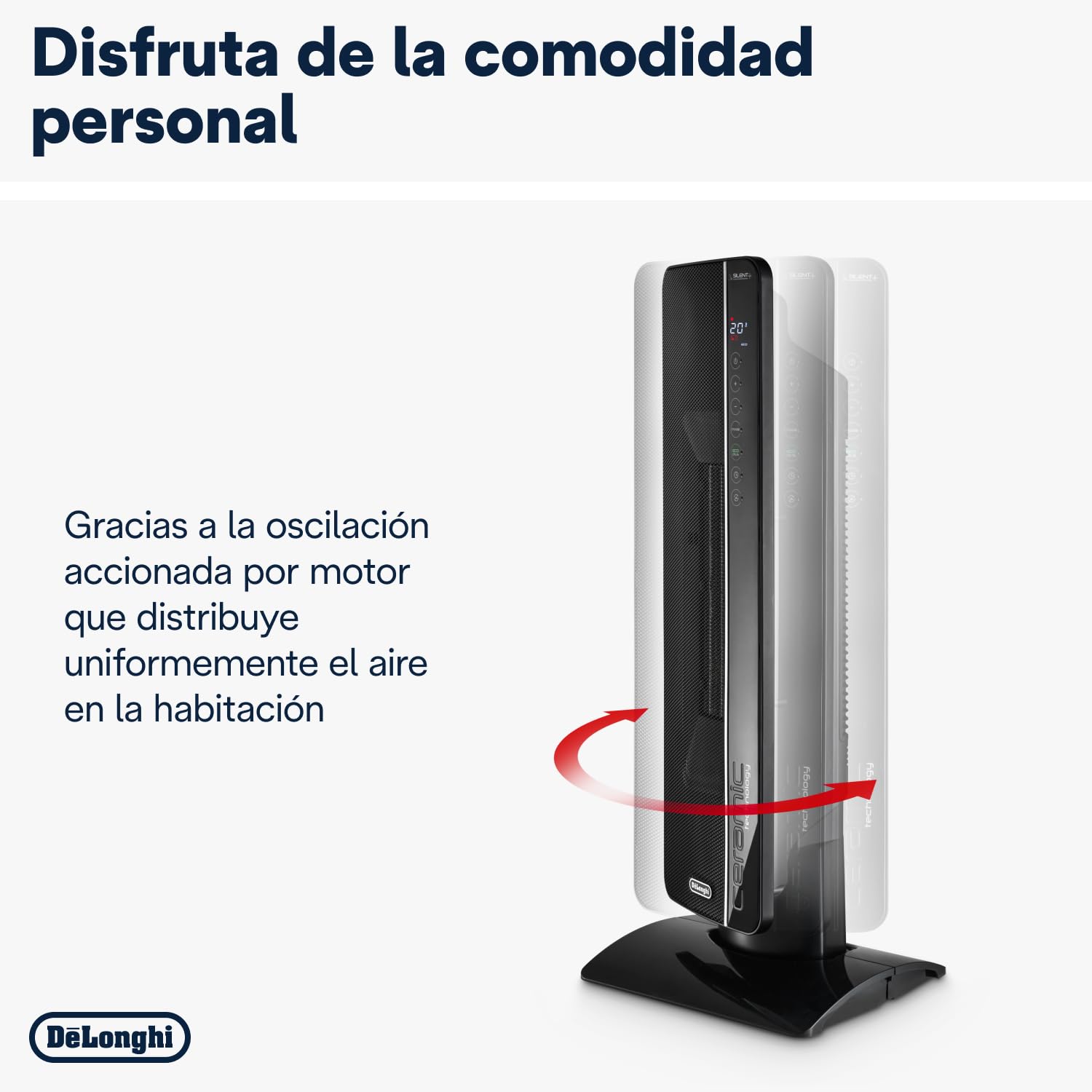 De'Longhi De 'longhi TCH8993ER.BC - Calefactor cerámico, 2400w, nivel consumo óptimo, negro