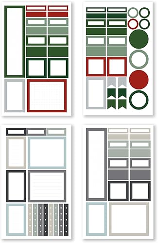 Miniatura 6 de Rongrong Calcomanías para planificador, libro de otoño e invierno, caja funcional para calendarios, diarios que elevan la funcionalidad de tu