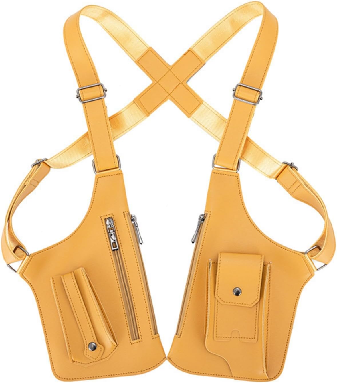 Double Shoulder Armpit Bag, Premium Leather Adjustable Underarm Shoulder Bag with Hidden Shoulder Strap Compartments - Image 9