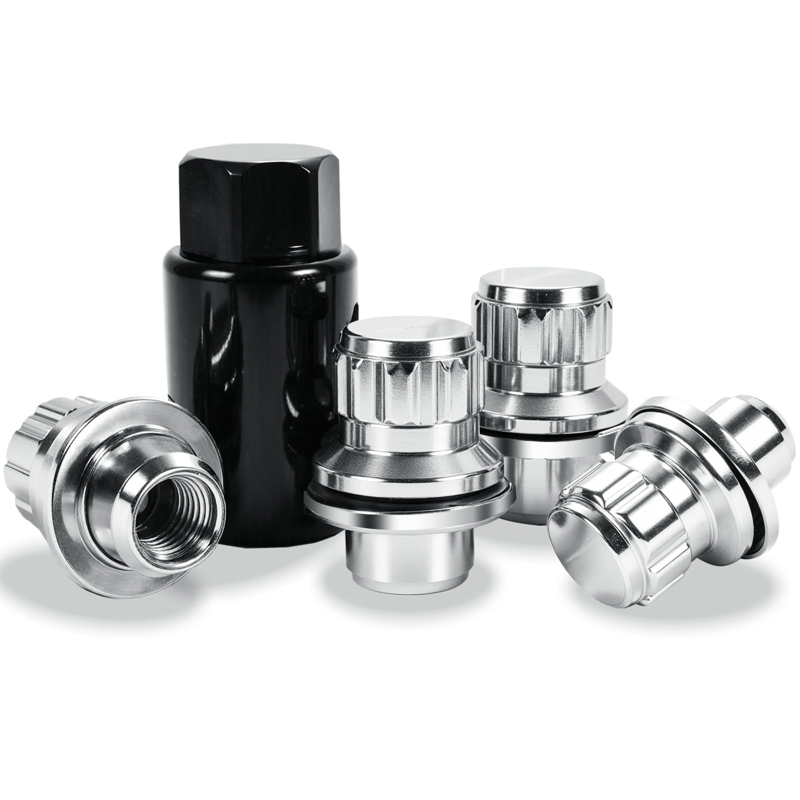 Wheel Locks Lug Nuts M12 x 1.50 Fit for Toyota Camry Tacoma 4Runner Avalon Tundra Sequoia Corolla Lexus GS350 GX460 IS350 IS300 IS350 IS250 RX350 LS460 and More Hex Key Replace 73631T