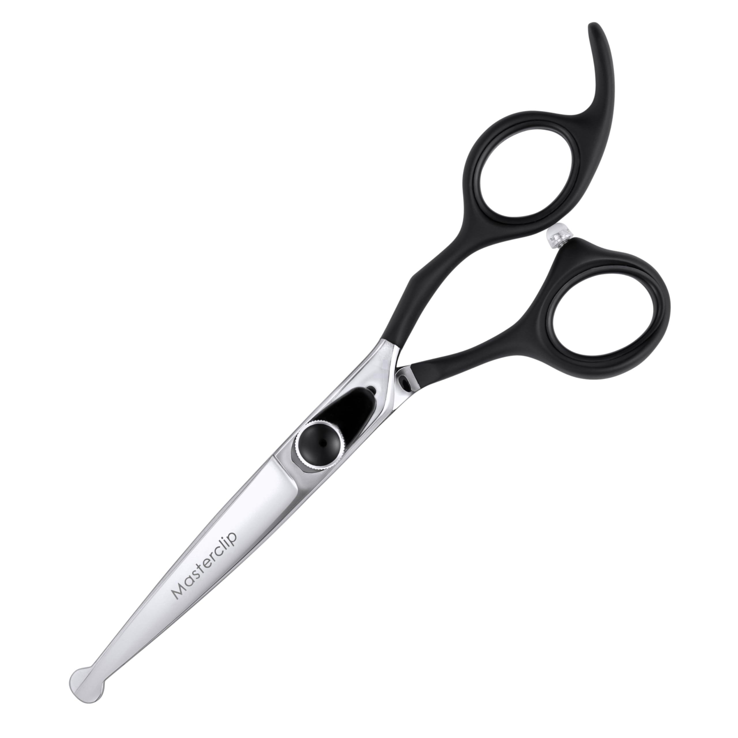 Masterclip 6” Onyx Bull Nose Safety Scissors – Premium High-Grade Mirror Polished Stainless Steel Dog Grooming Scissors – Ideal for Trimming Around Delicate Areas (Right Handed)
