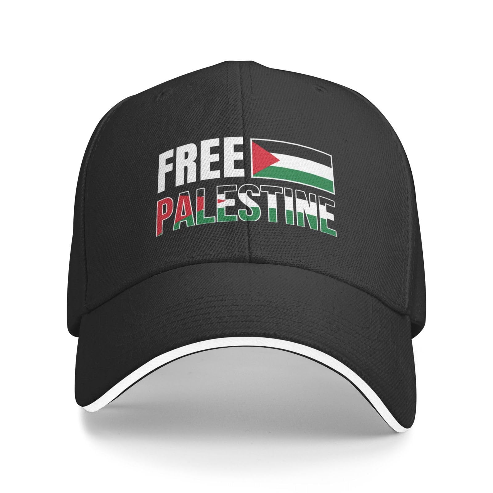 NLWQEKV Free Palestine Hat I Stand with Palestine Trucker Hat Pray for Palestine Strong Baseball Cap for Men Women Black