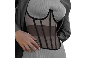 Enchanting Mesh Top with Corset Belt Accent