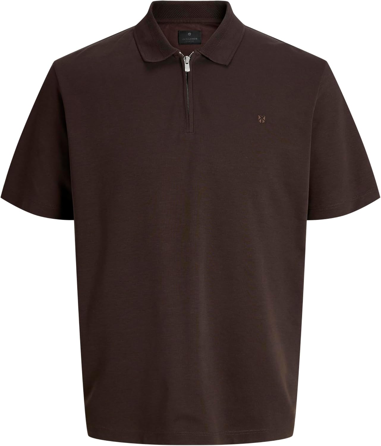 JACK & JONES Mens JPRBLAETHAN SS ZIP POLO SN Polo-Shirt