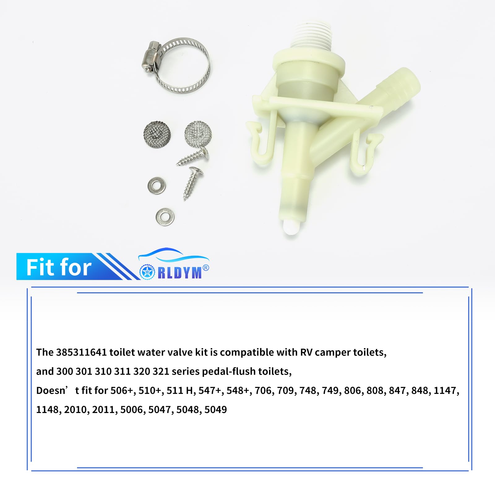 Vypart 385311641 RV Toilets Water Valve Kit fit for Dometic 310 300 320 RV Toilets (2-Pack Vypart 385311641 RV Toilets Water Valve Kit fit for Dometic 310 300 320 RV Toilets (2-Pack