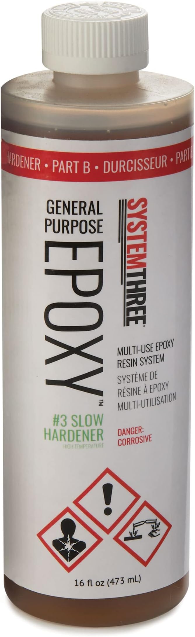 System Three 0103B14 General Purpose Hardener Epoxy, 1 Pint