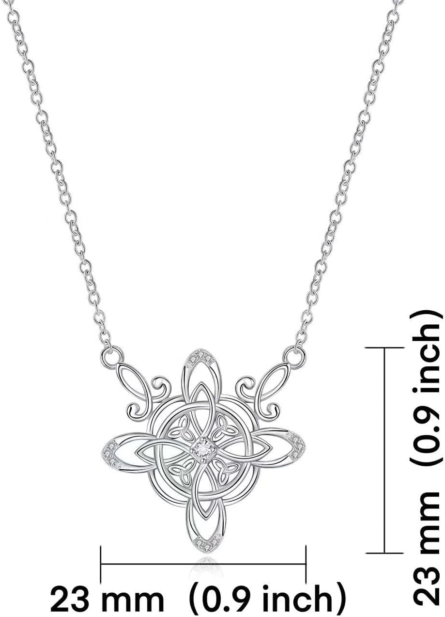 Nudo de Bruja Plata 925 Original Witches Knot Necklace Sterling Silver Celtic Wiccan Pendant Jewelry Gifts for Women - Image 6