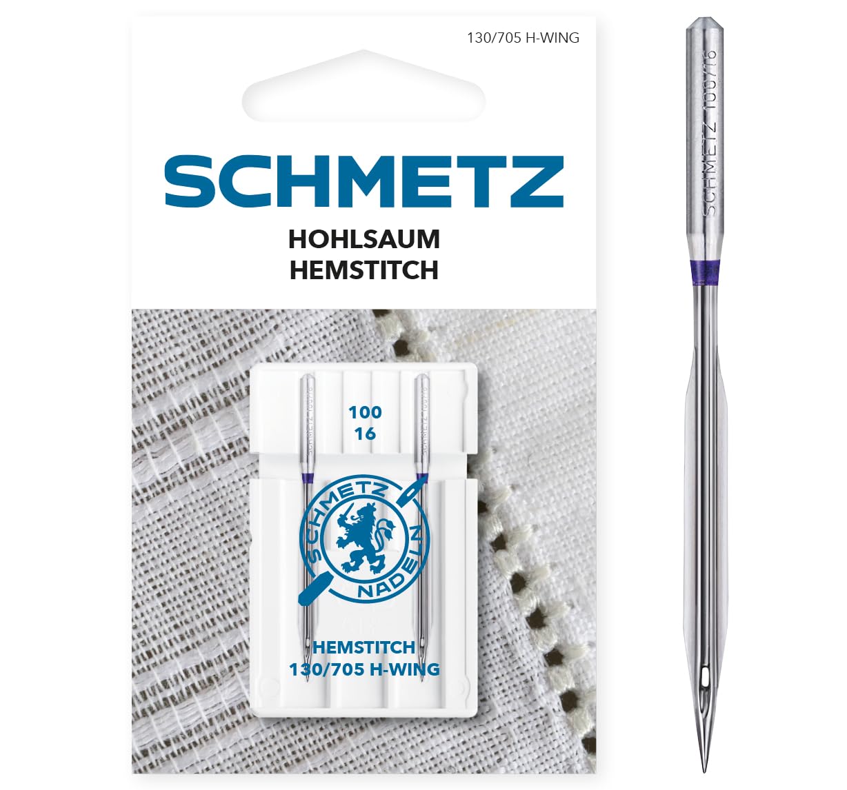Schmetz 287 WH Ago Per Macchina Da Cucire, Set Da 5 Aghi Con Pistone Rotondo, Spessori: 70, 80 (x2), 90, 100