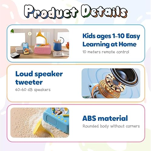 Phonograph with 96 Cards,2025 New Toddler Record Player, Story & Music Player with 8 Recording Cards, Educational Toddler Phonograph,Interactive Storytelling Toy for Preschool (Blue)(Yellow)