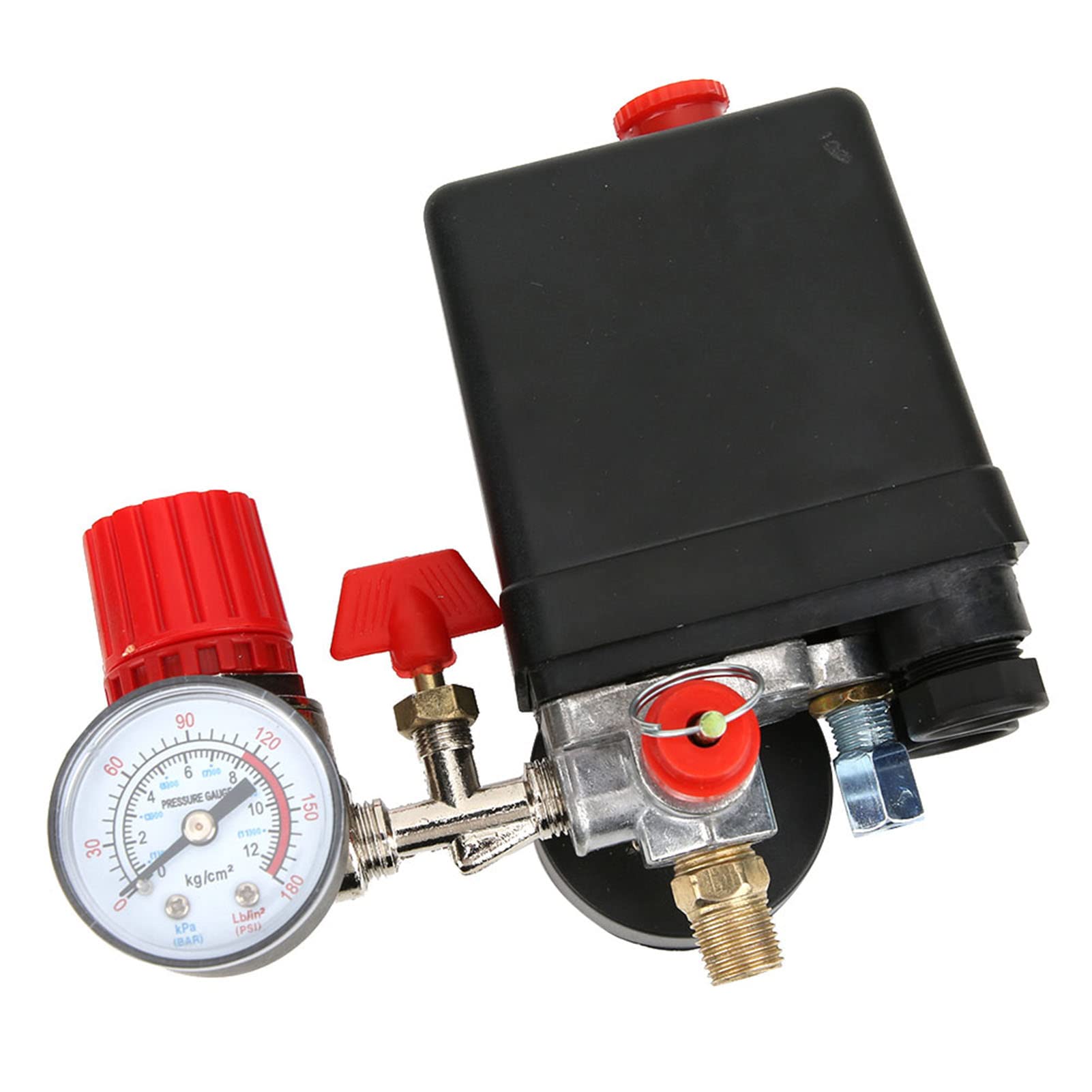 Interruttore a valvola a pressione 4 buche Ridinger-Relief Relief Gauges Accessori del compressore d'aria