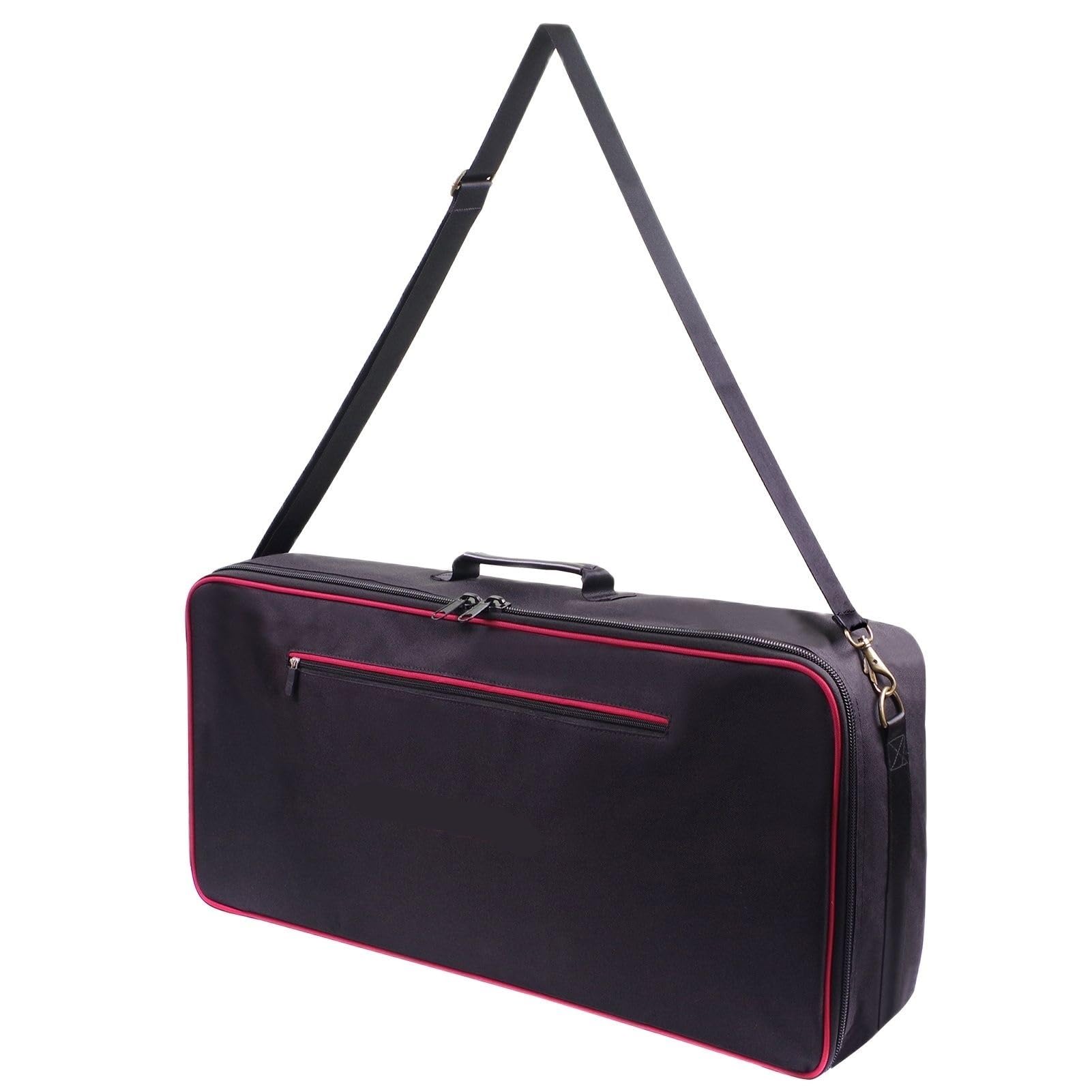 Bolsa Para Pedales De Guitarra Tablero de Pedal de guitarra llevar bolso de hombro impermeable de tela Oxford con cremallera(65x30x15cm)
