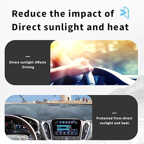 Miniatura 3 de auovo Protector de consola central para salpicadero, cubierta para salpicadero, compatible con Chevy Malibu 2016, 2017, 2018, 2019, 2020, cubierta