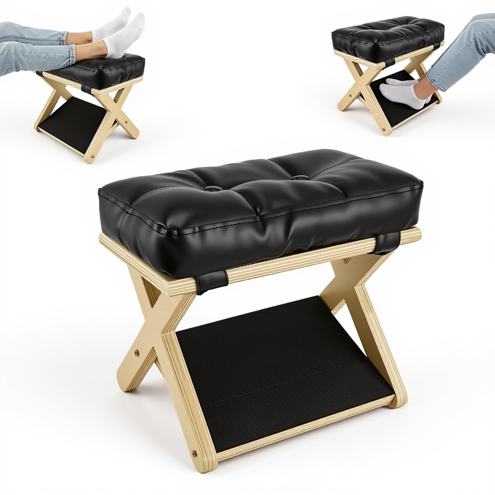 Repose Pied Bureau avec Coussinet Amovible