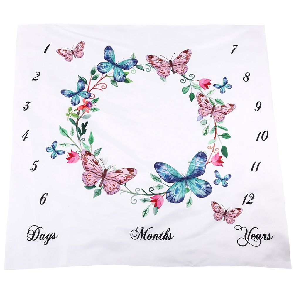 Healifty Coperta Foto per Neonato con Motivi Farfalla Fondo Fotografico Bambino Neonati