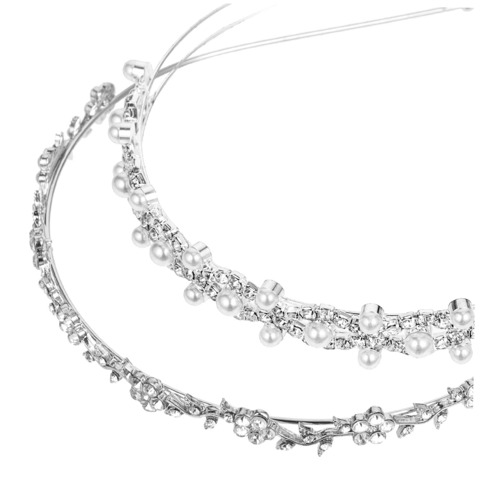 FOMIYES 10piezas Tocado Nupcial Perlas y Cristales Diadema De Novia Decorativa Accesorio Para Bodas y Fiestas