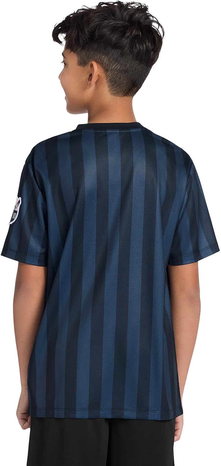 Messi Boys Lifestyle Short Sleeve Top, Loose-fit V-Neck Shirt with Logo, Comfortable - Image 3