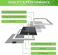 Vista 4 de Kit de panel solar 25W 12V Mantenedor de batería monocristalino con controlador de carga solar de 10 A y cable de extensión con clips de batería