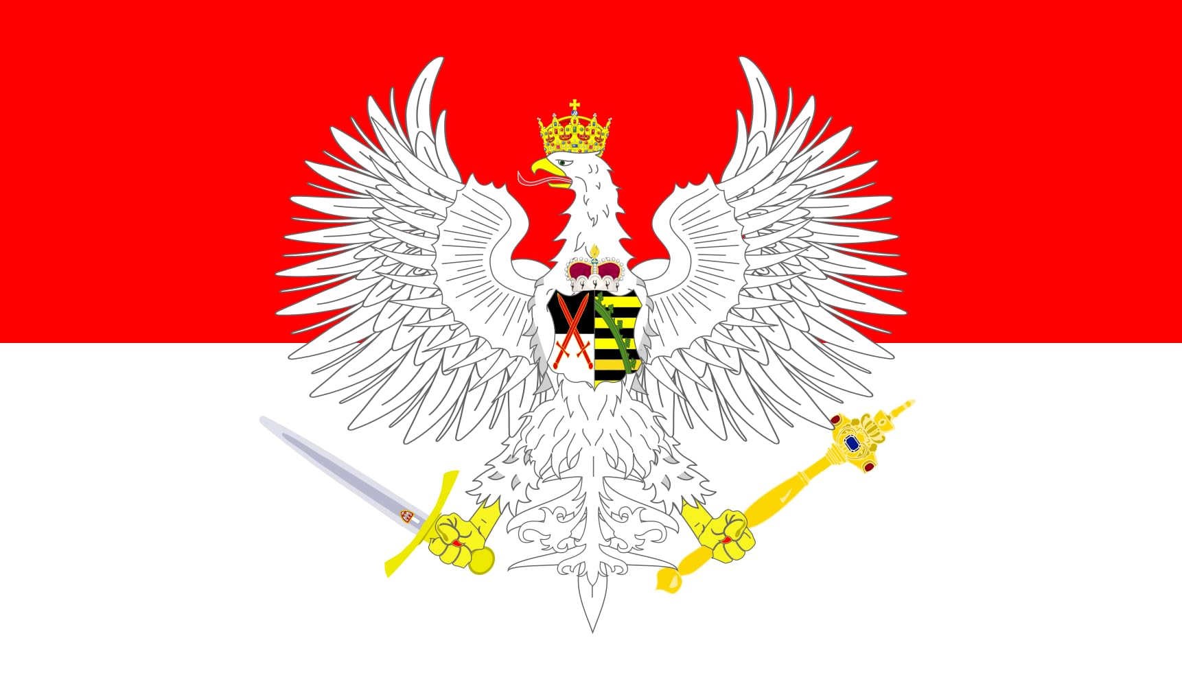 Drapeau Castillo de Wawel Sajonia-Polonia pour décoration de salle