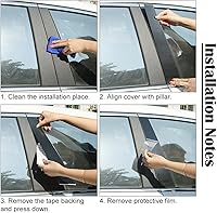 Vista 4 de Three T Cubierta de Moldura de Postes de Pilar de Ventana de Puerta Lateral de Automóvil para KIA Forte 2019 2020 2021 2022 2023 Sedan