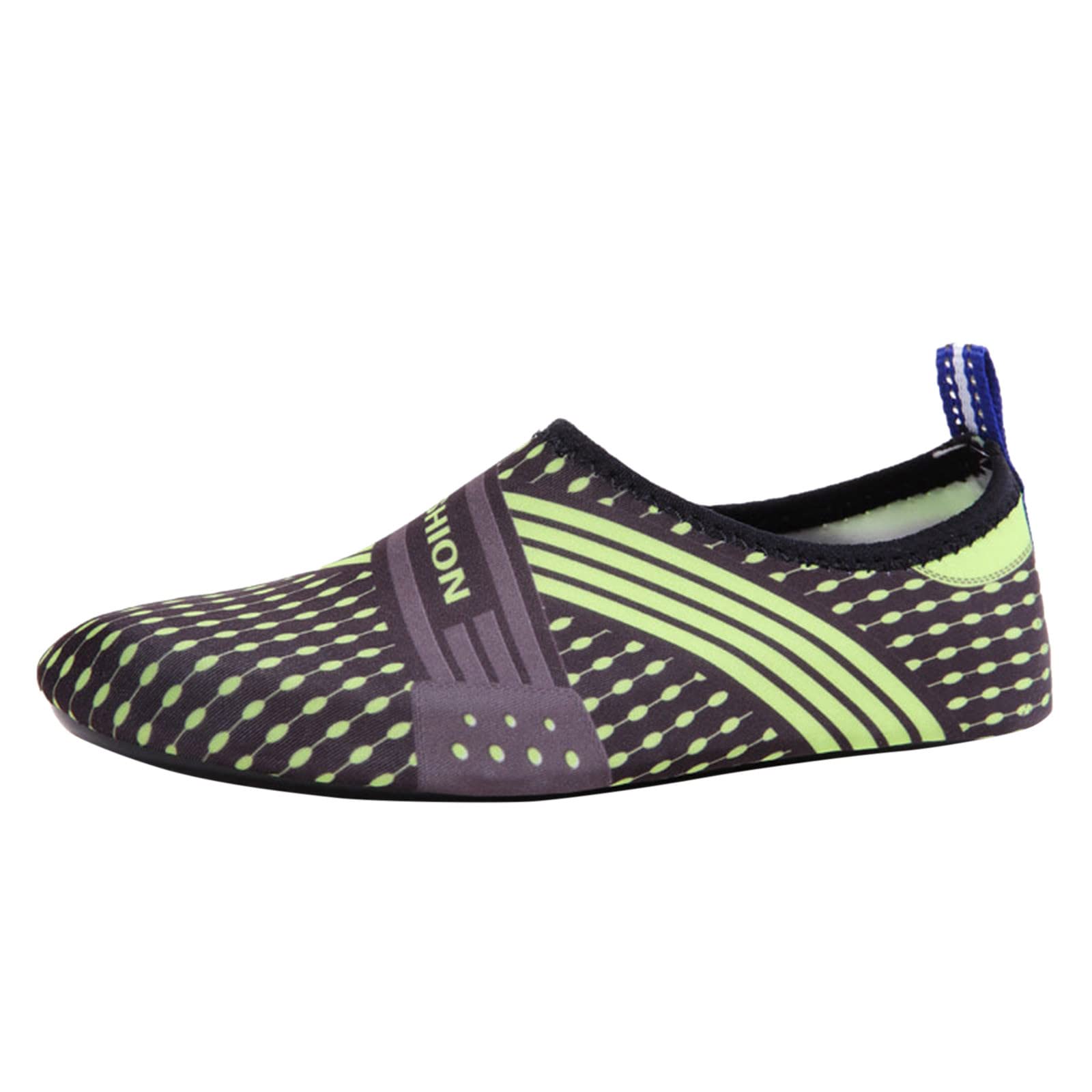 Mens Grounded Footwear Lightweight Quick-Dry Swim Socks Shoes Beach Sports Barefoot Shoes Wading Kayaking Shoe (Green, 41)