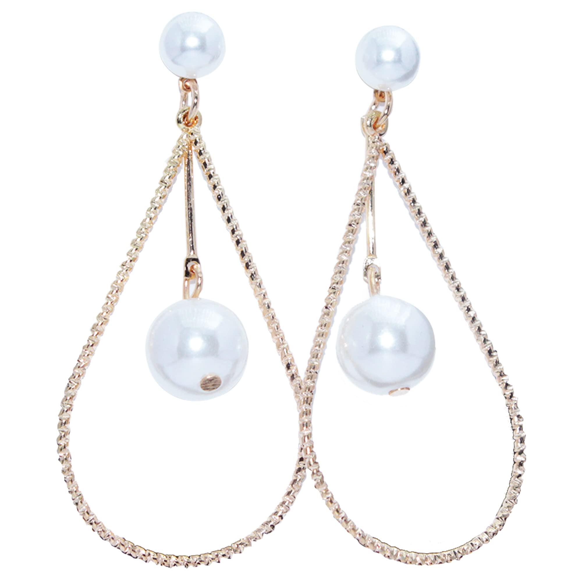 LeOvs Hanging Pearls Drops & Danglers