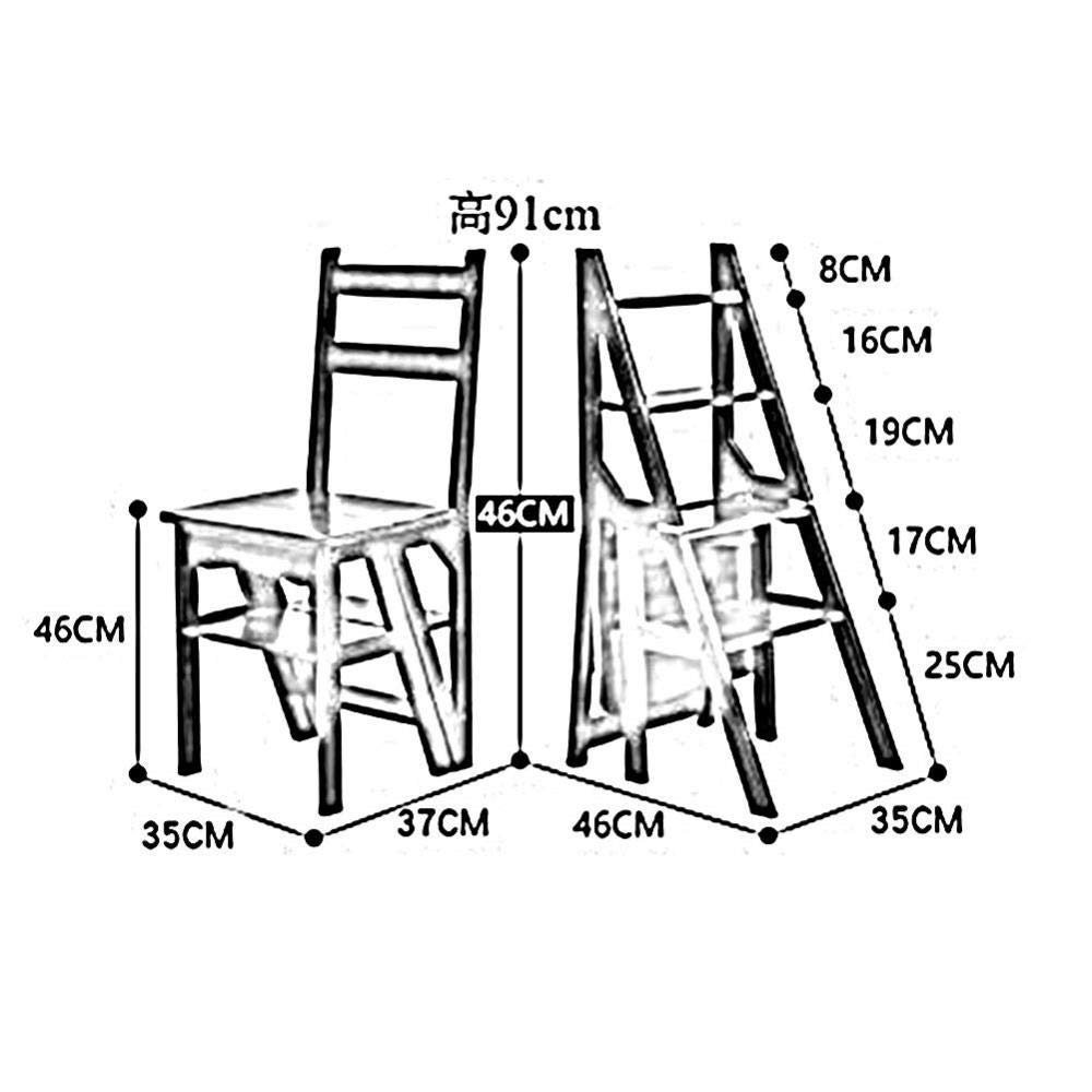 CHEWYNP Taburete con escalones, Taburete con escalones Plegable multifunción, Taburete con escaleras de Utilidad para la Familia en el hogar Taburete con escalones de Madera Taburete con e