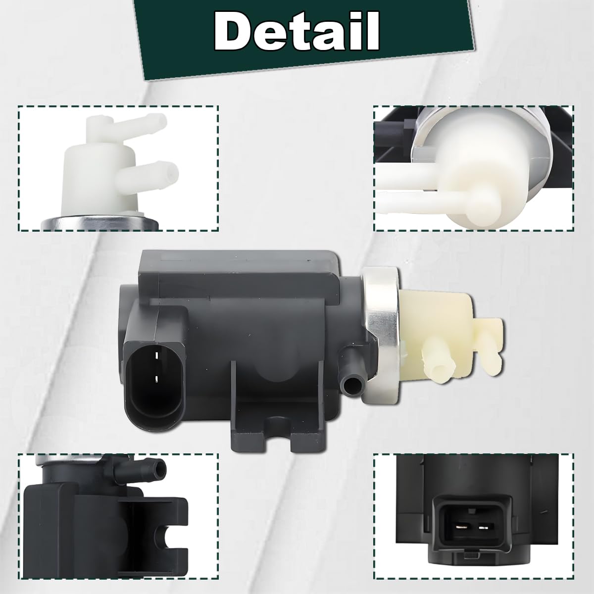 ZAMDOE N75 1.9 Tdi Válvula convertidora de solenoide de presión Turbo Boost para Au-di A3 8P A4 B5 B6 B7 8D 8E TT 8J para Ibiza 6J Altea XL L-EON Transporter T5 T6 P-olo 9N Golf Mk6 1J0906627B