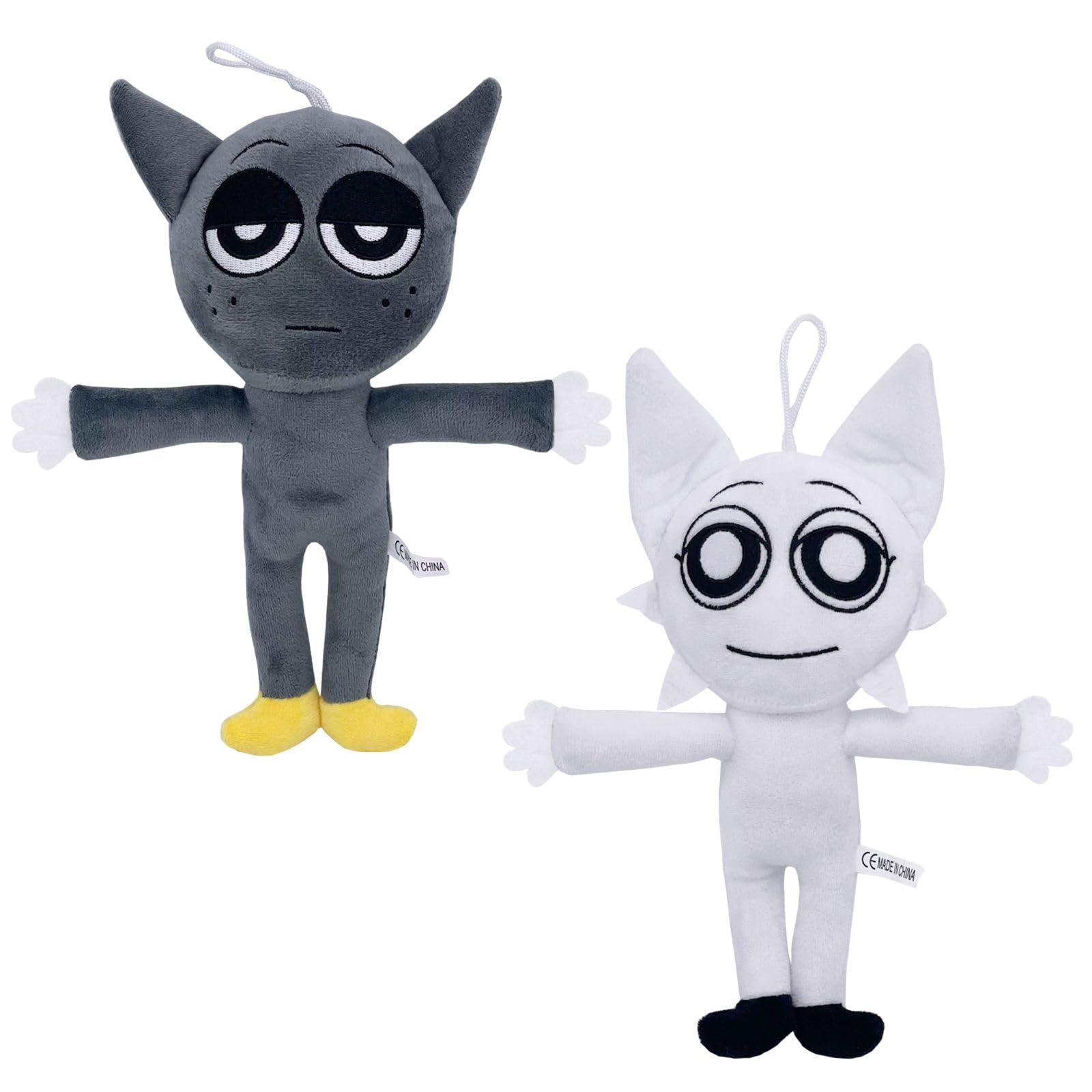 Benolls Sprunki Plushies Merch,Sprunki Plush Toys,Soft Stuffed Animal Pillow Figure Doll Christmas Birthday Gifts for Adult Kids (Black Grey) — view 27